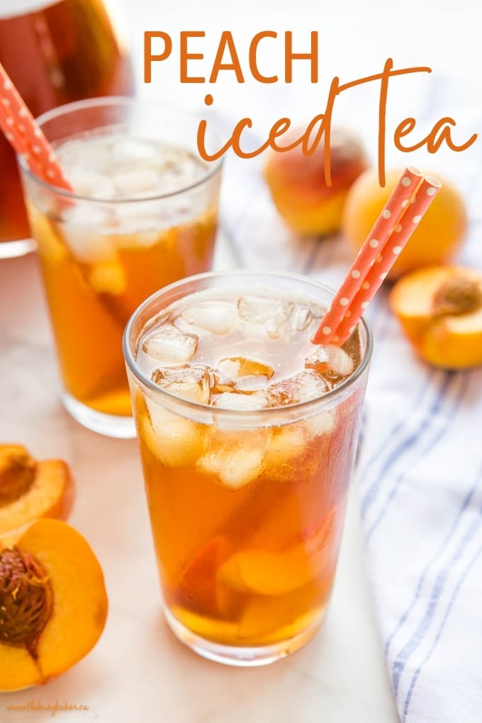 Easy, Homemade Peach Iced Tea