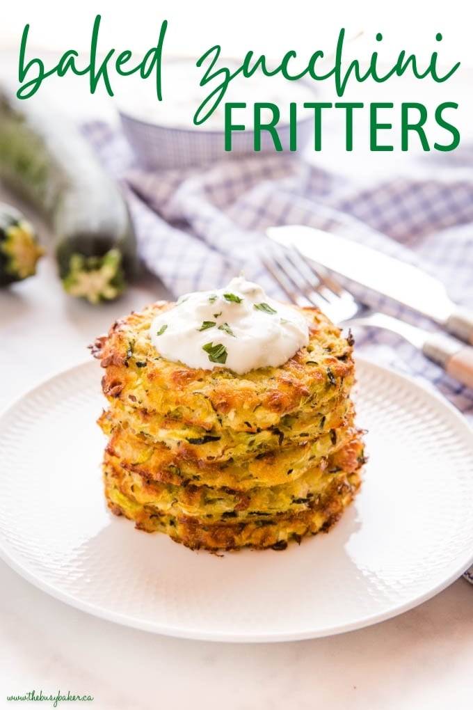 baked zucchini fritters recipe