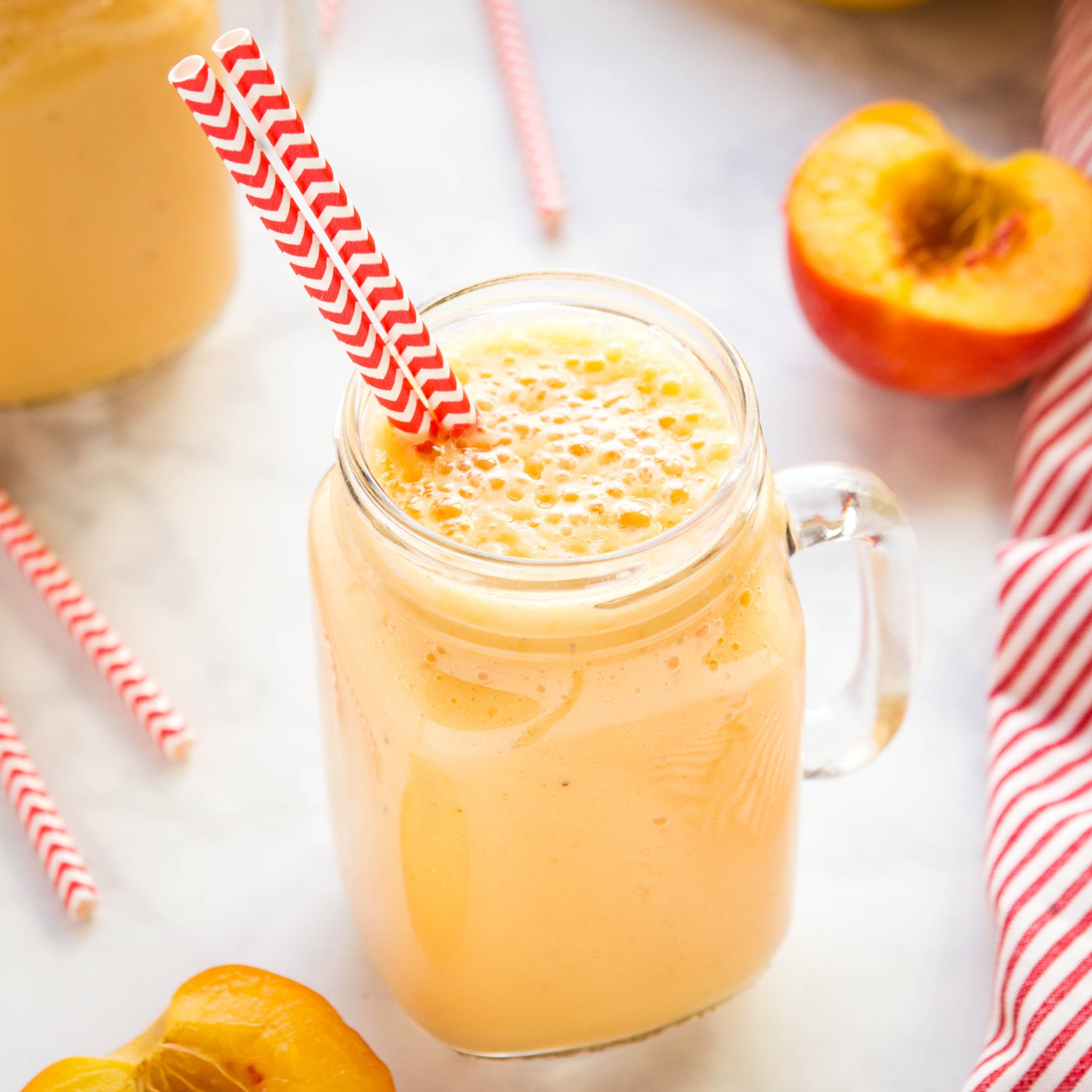 Banana Peach Smoothie - The Busy Baker