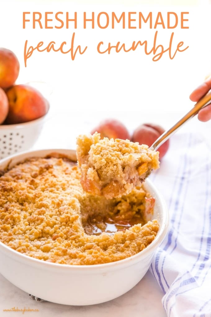 fresh homemade Peach Crumble recipe