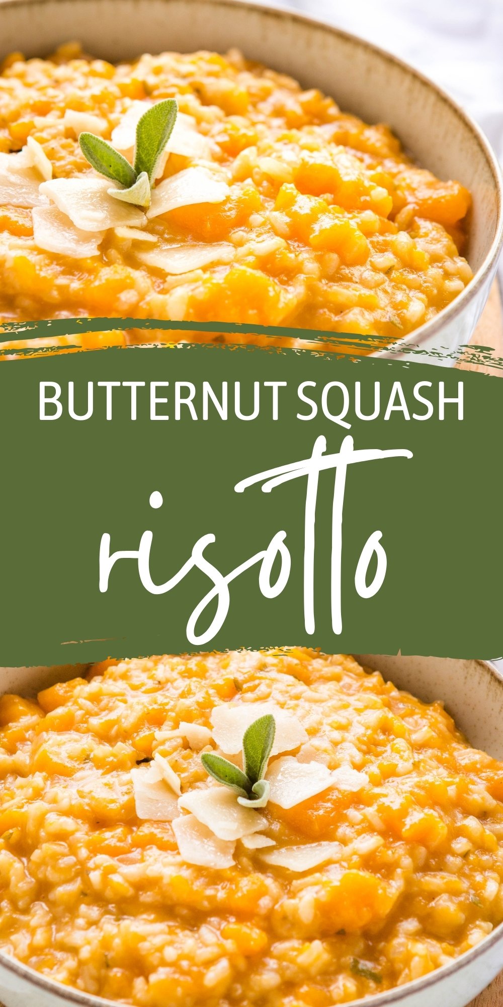 This Risotto Alla Zucca is perfectly creamy and delicious, made easy with butternut squash, fresh sage, and freshly grated parmesan cheese! Recipe from thebusybaker.ca! #risotto #butternutsquashrisotto #rosittoallazucca #homemade #restaurantquality #vegetarian via @busybakerblog