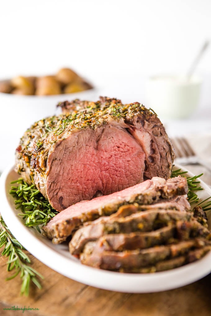 Free Stock Photo of Prime Rib Roast with Thermometer