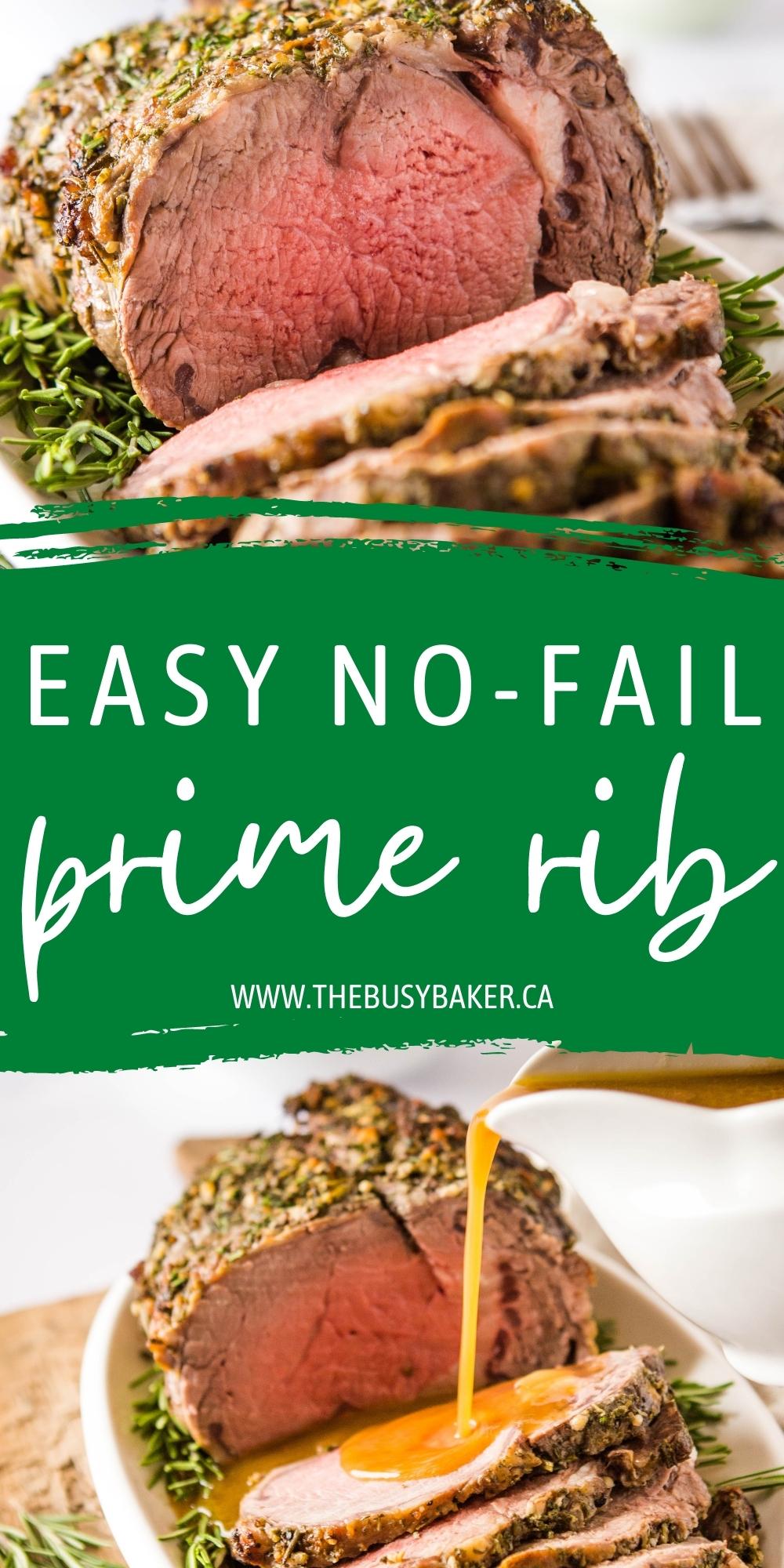 Easy No Fail Beef Ribeye Roast - Prime Rib Recipe Pinterest