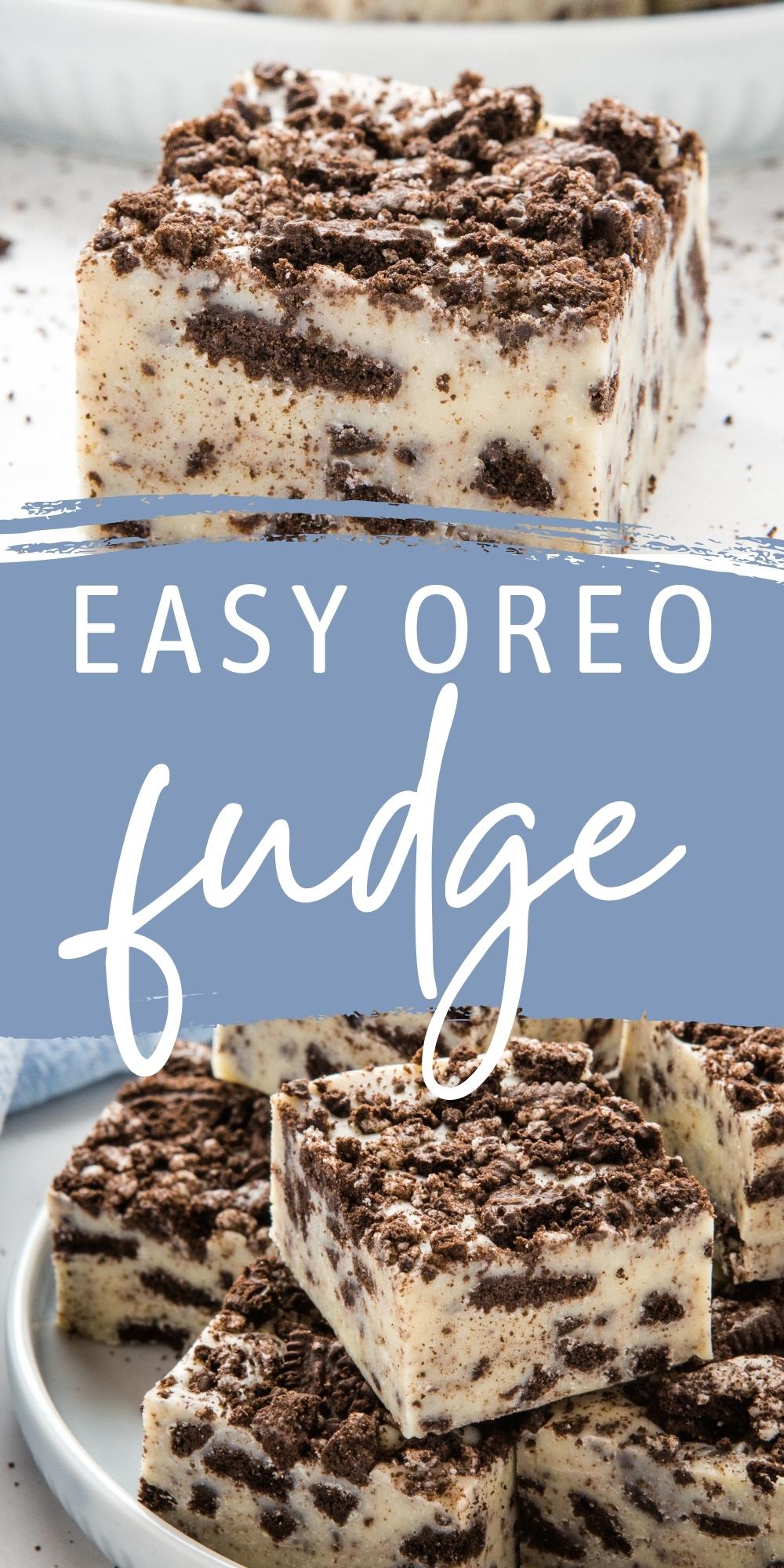 This Oreo Fudge recipe is the perfect Christmas fudge recipe for the holidays! Easy to make with only 3 simple ingredients! Recipe from thebusybaker.ca! #fudge #oreofudge #dessert #treat #christmasbaking #holidaydessert #christmasfudge via @busybakerblog