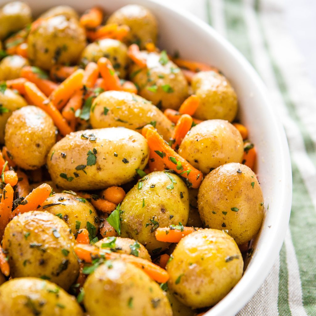 Roasted Potatoes and Carrots Easy Side Dish! - The Busy Baker