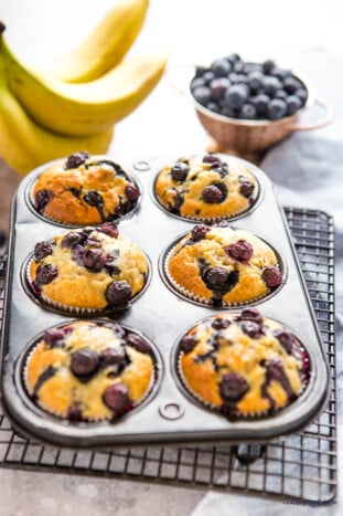 Banana Blueberry Muffins - The Busy Baker