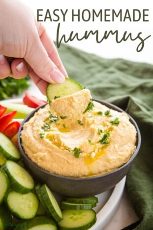 Easy Homemade Hummus - The Busy Baker