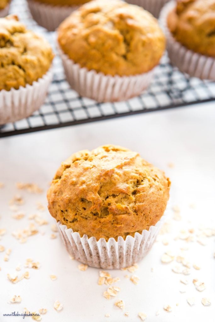 muffin made with peanut butter and oats