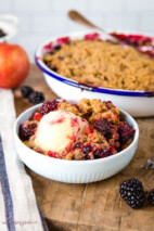 Apple And Blackberry Crumble {Summer Dessert} - The Busy Baker