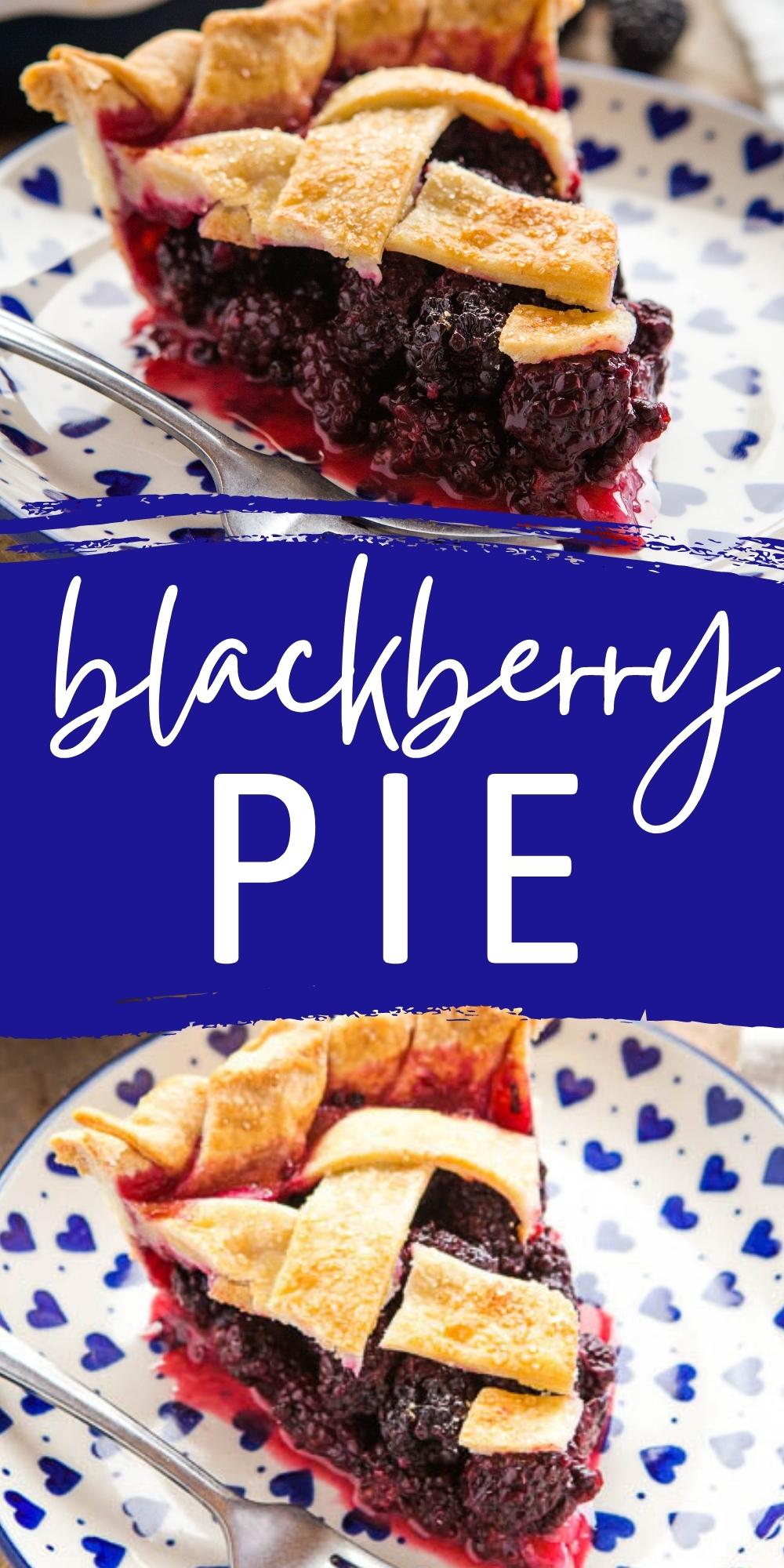 This Blackberry Pie recipe is the perfect summer dessert made with an all-butter crust and fresh juicy blackberries. Recipe from thebusybaker.ca! #blackberrypie #fruit #fruitpie #homemadepie #blackberries #easypie #nofailpietips #bakingtips via @busybakerblog