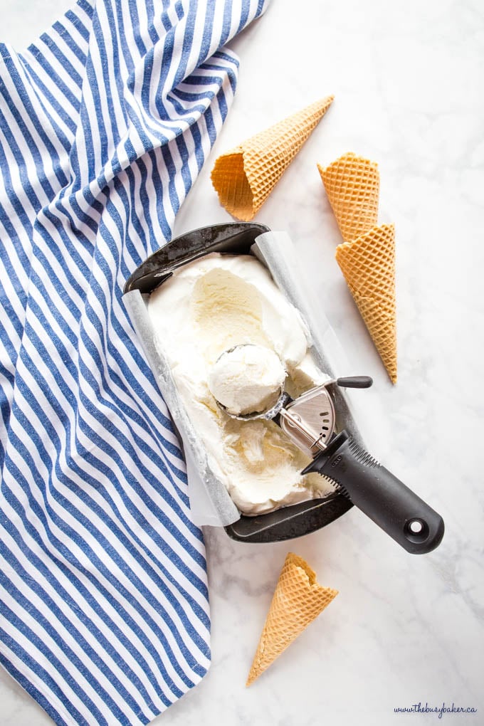 keto ice cream with scoop