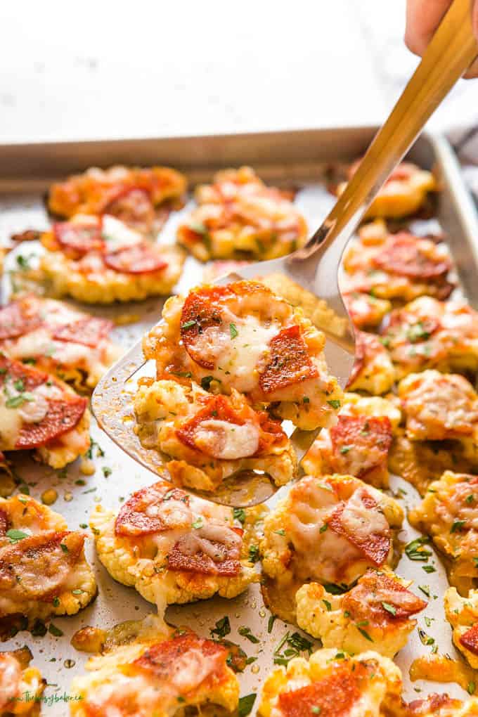 keto pizza bites with cauliflower