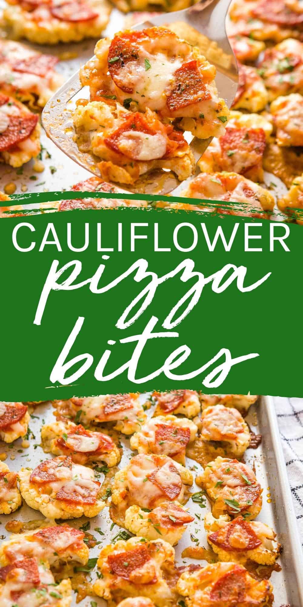 These Keto Pizza Bites with Cauliflower are the perfect easy-to-make low-carb comfort food meal that's packed with the best pizza flavours. Ready in 25 minutes! Recipe from thebusybaker.ca! #ketopizza #lowcarb #pizzabites #appetizer #dinner #comfortfood #easyketomeal #easymeal via @busybakerblog