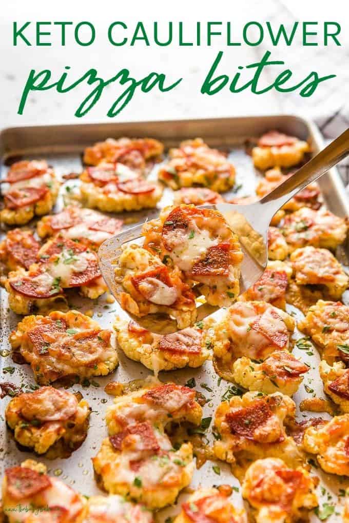 Keto Pizza Bites with Cauliflower - The Busy Baker