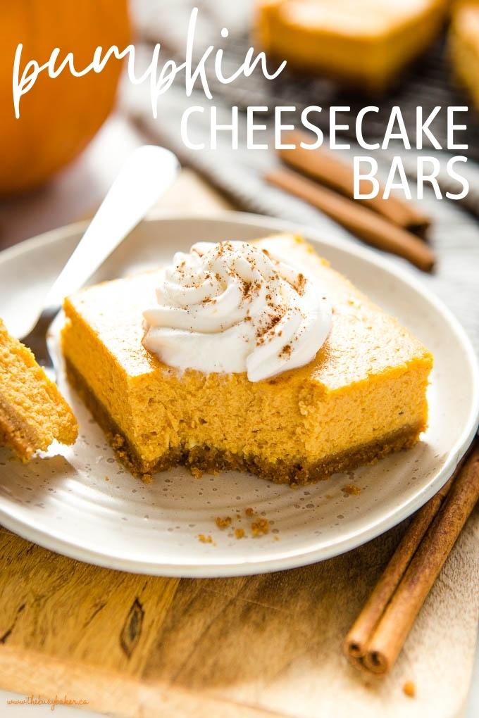 pumpkin cheesecake bars recipe