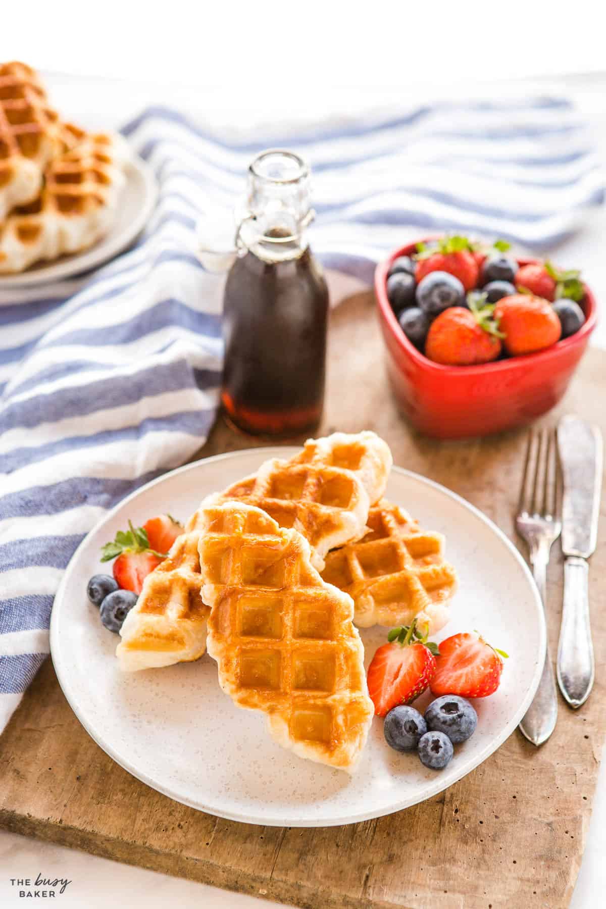 Croffles {Easy Croissant Waffles} - The Busy Baker