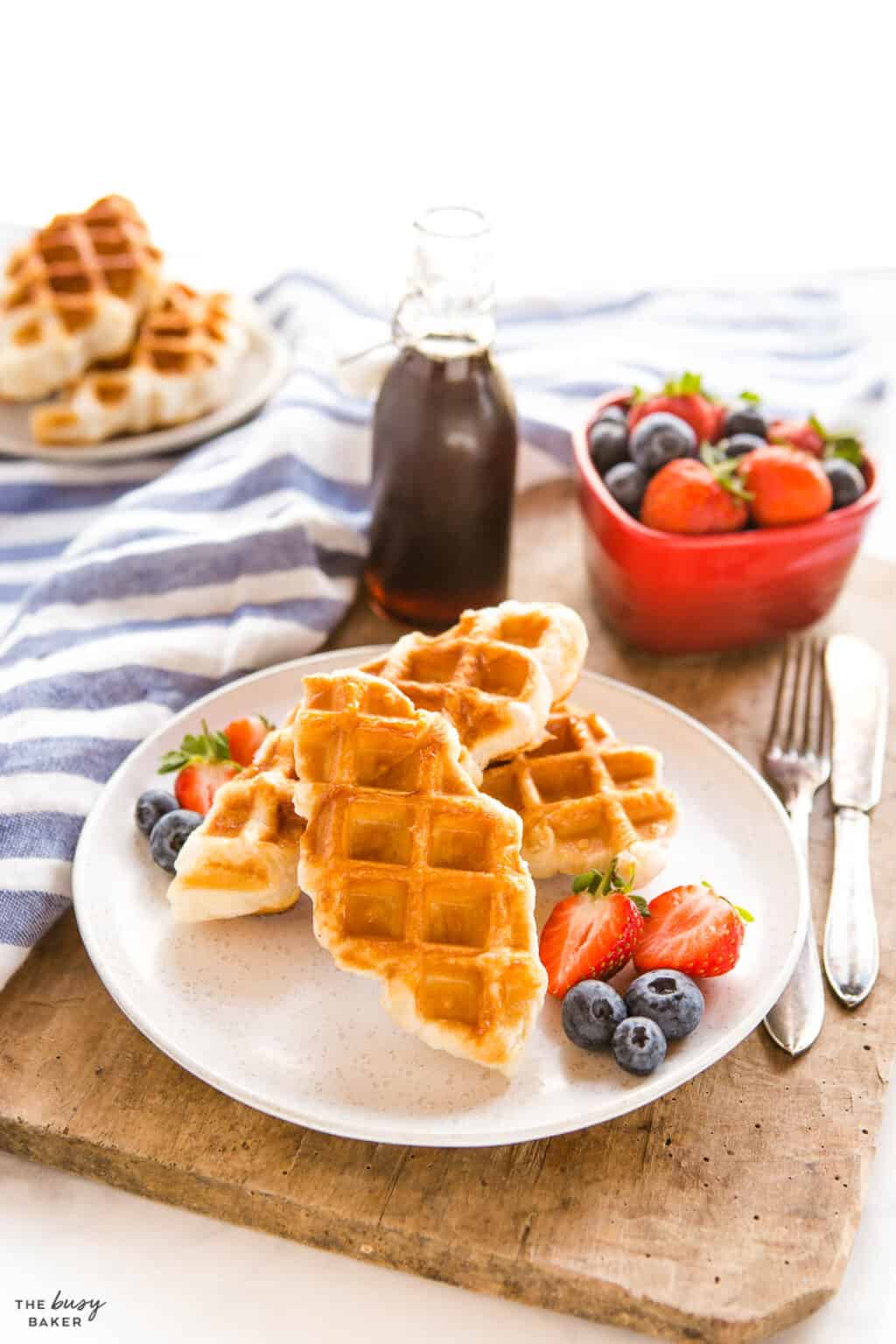 Croffles {Easy Croissant Waffles} - The Busy Baker