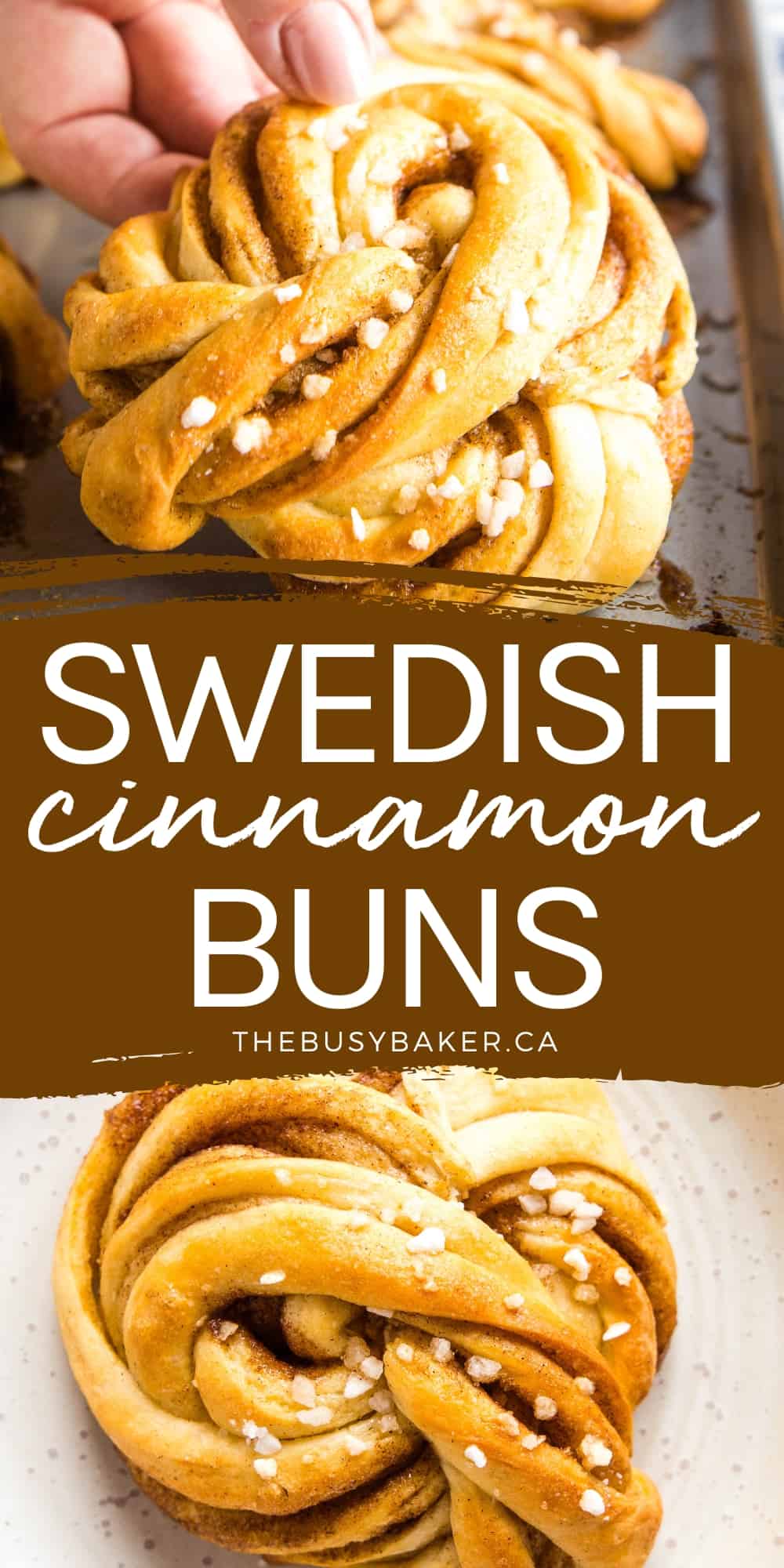 These Swedish Cinnamon Buns (Kanelbullar) are the perfect sweet treat made from a soft cardamom-infused dough with a buttery cinnamon cardamom filling! Recipe from thebusybaker.ca! #cinnamonbuns #swedishcinnamonbuns #kanelbullar #christmas #christmasbuns #swedishrecipe #european #cinnamontwist via @busybakerblog