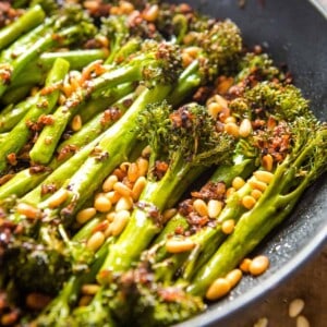 Tenderstem Broccoli with Chili and Pine Nuts