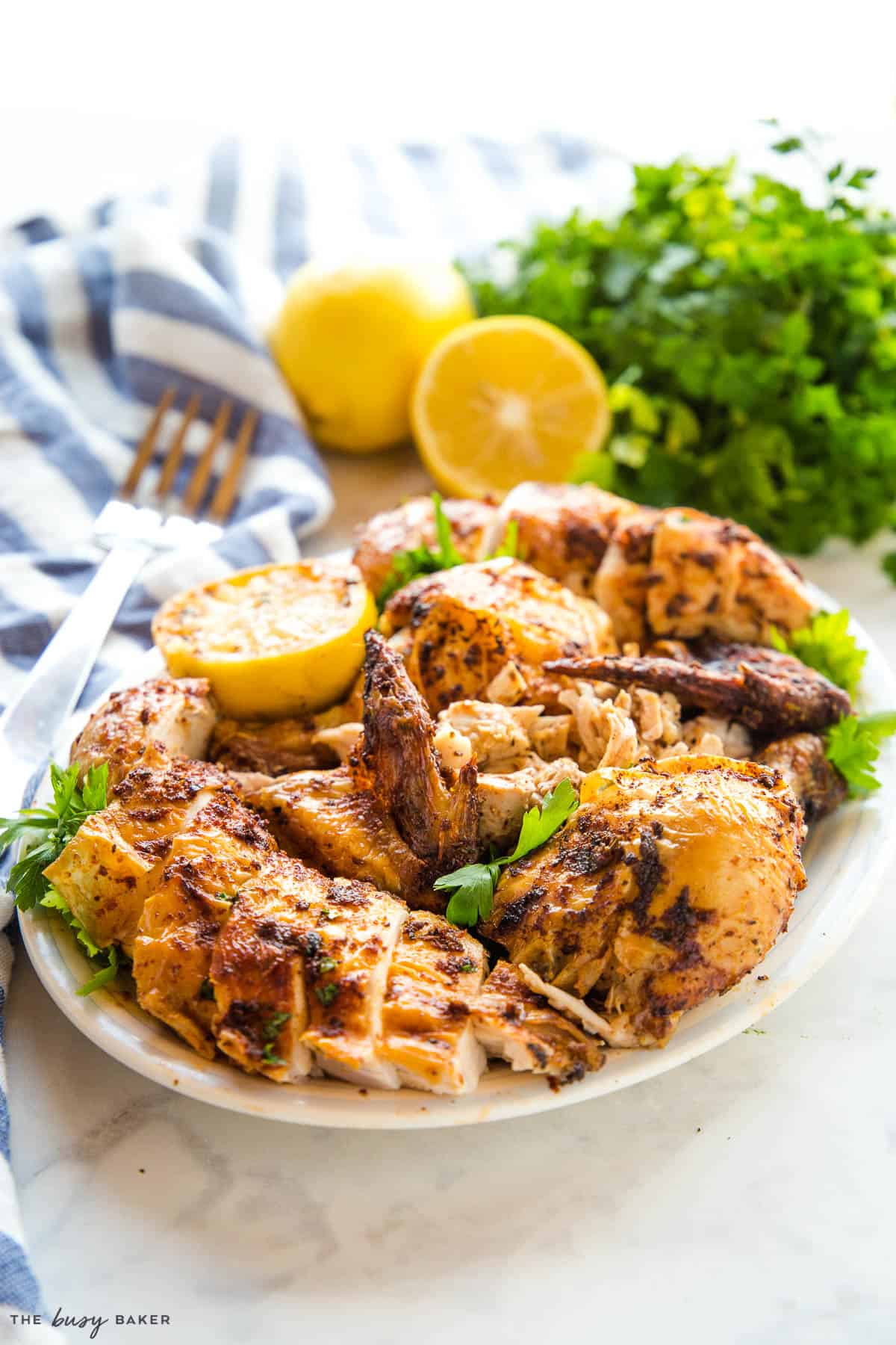 platter of chicken cooked in the air fryer