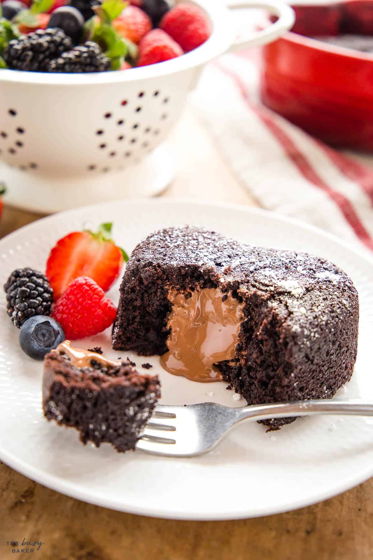chocolate heart cake with milk chocolate center