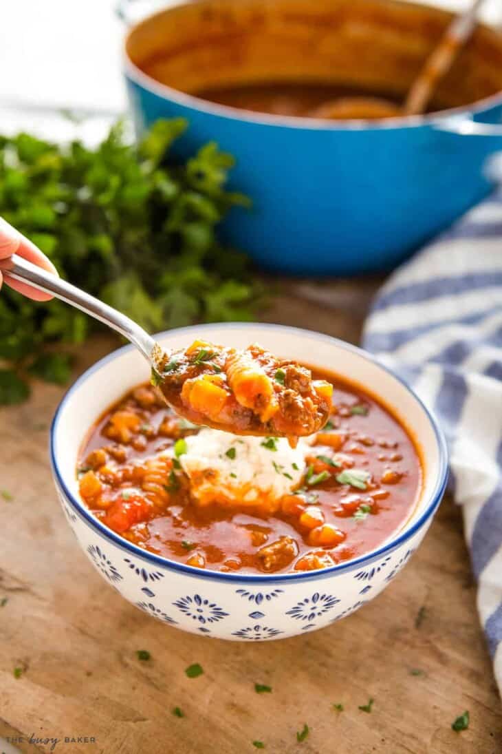 Lasagna Soup - The Busy Baker