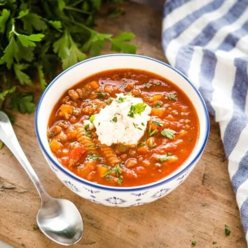 Lasagna Soup - The Busy Baker