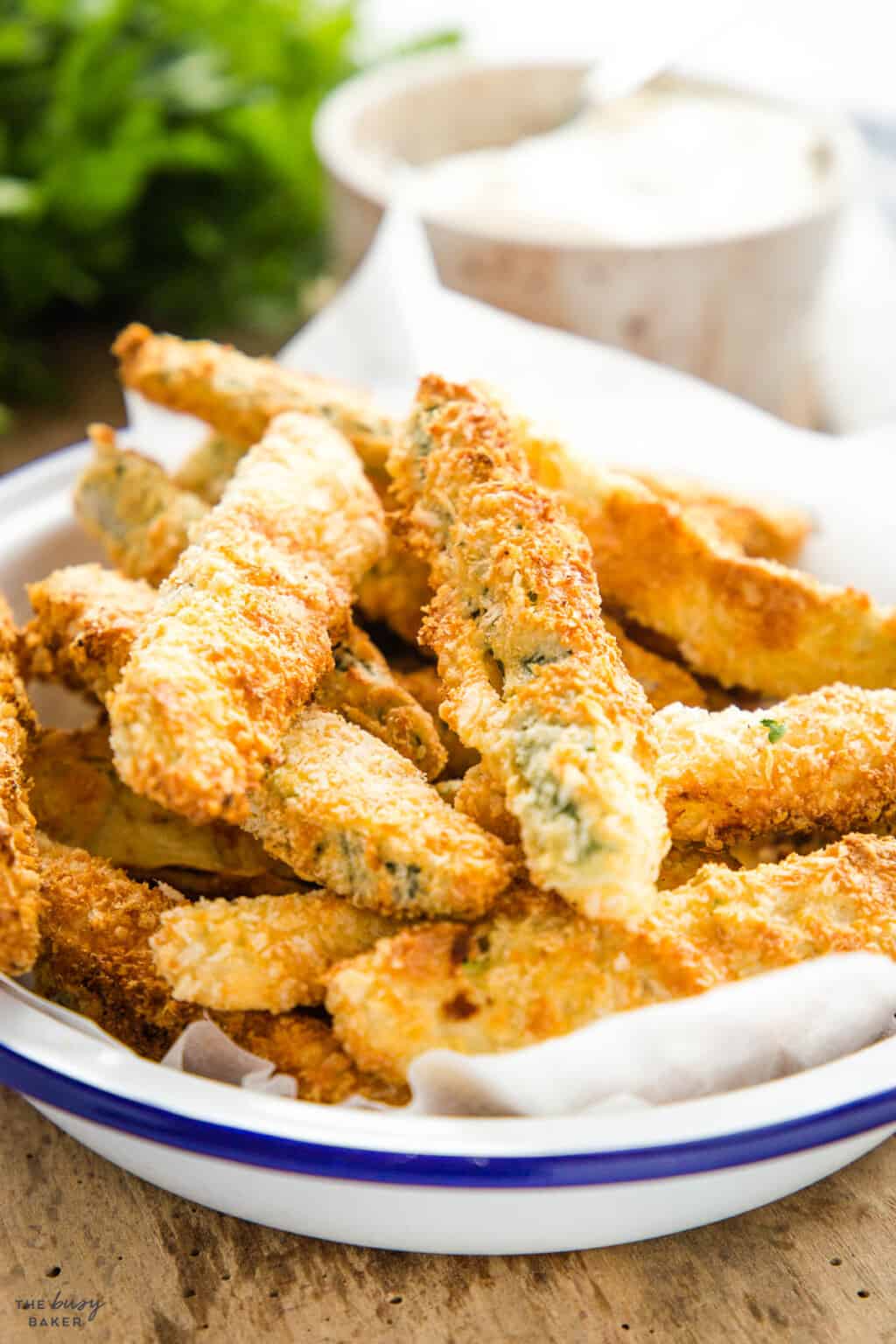 Air Fryer Zucchini Fries - The Busy Baker