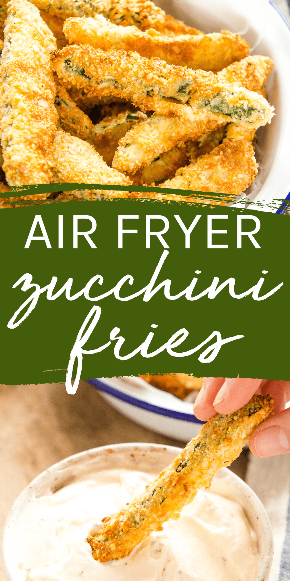 These Air Fryer Zucchini Fries are crispy, savoury, and make the perfect simple side dish or snack! Made with a simple and delicious panko Parmesan crust! Ready in 15 minutes or less! Recipe from thebusybaker.ca! #zucchinifries #airfryerzucchinifries #airfryerzucchini #airfryerrecipe #airfryerfries #zucchini #fries #snack via @busybakerblog