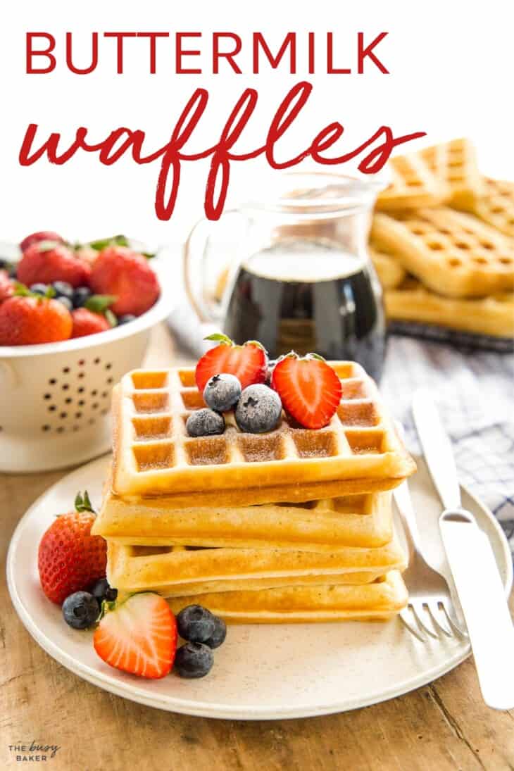 Buttermilk Waffles - The Busy Baker