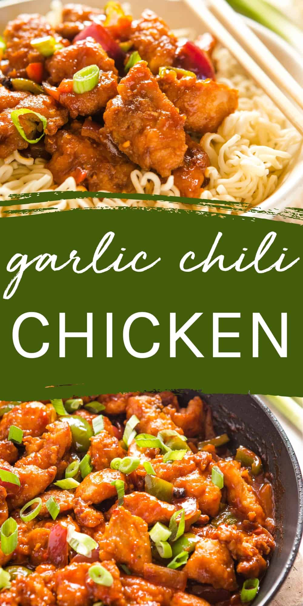 This Spicy Chicken with Garlic and Chili recipe is easy to make with crispy chicken, sautéed veggies & a sweet Asian-inspired sauce. Recipe from thebusybaker.ca! #spicychicken #garlicchicken #chilichicken #asianchicken #asianrecipe #chinesefood #takeoutrecipe #easydinner #easymeal #mealprep #mealplanning via @busybakerblog