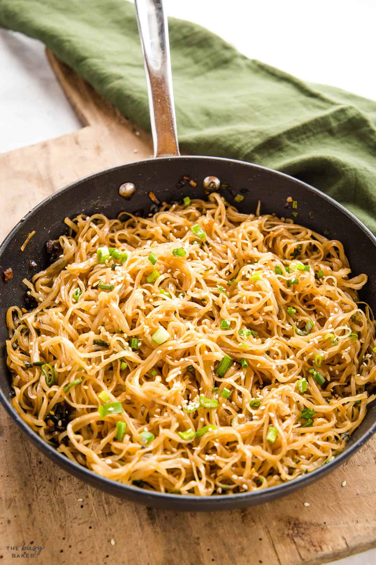 pan of garlic noodles