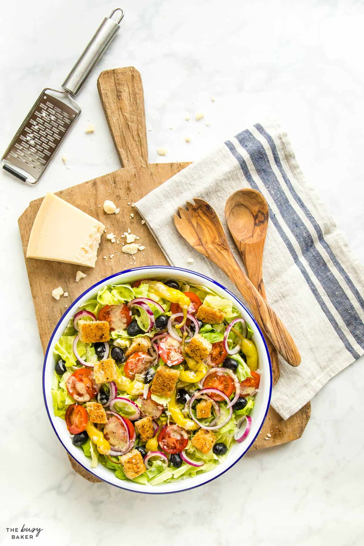 overhead image: Italian Salad Recipe