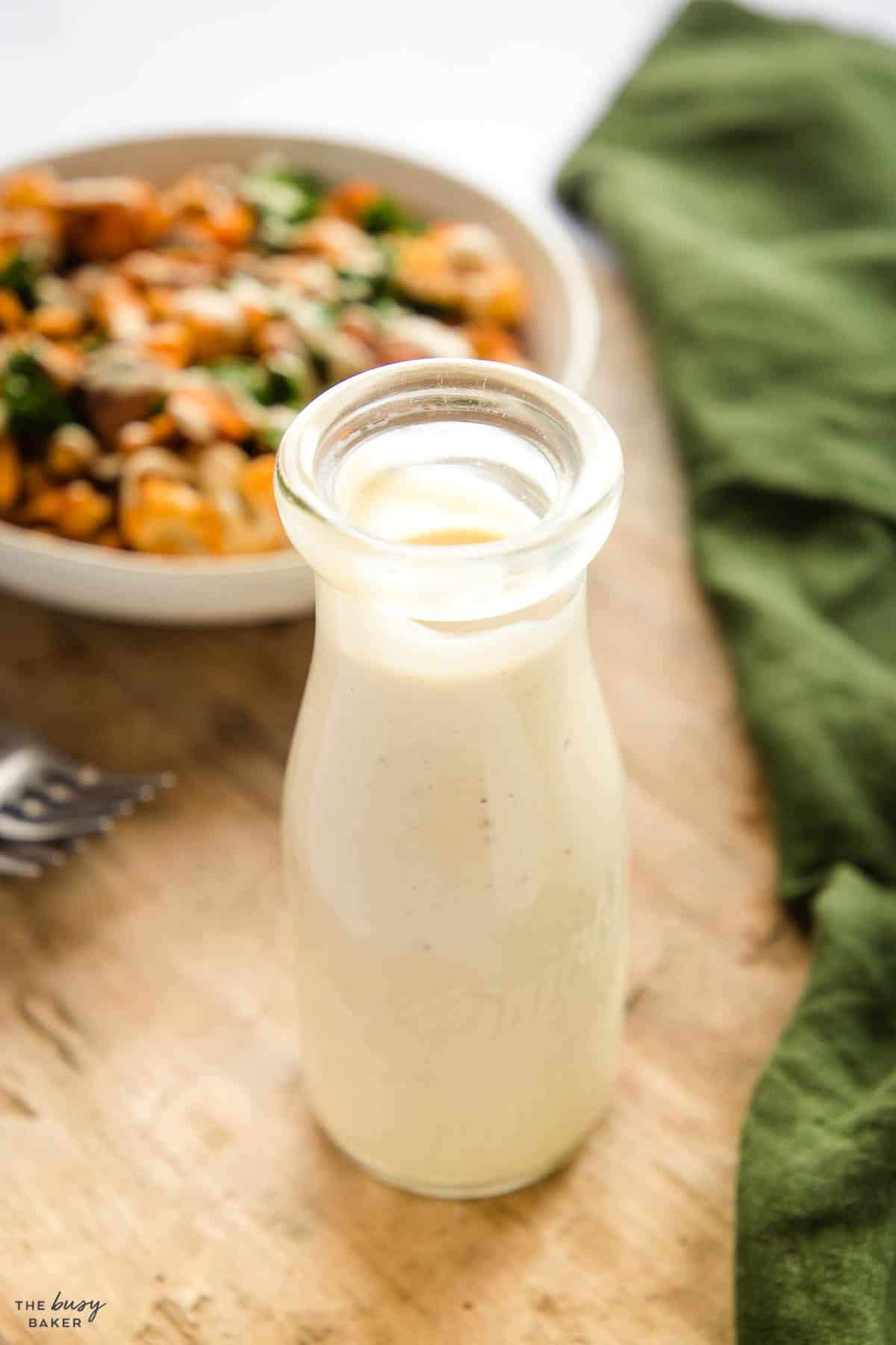 bottle of tahini salad dressing recipe