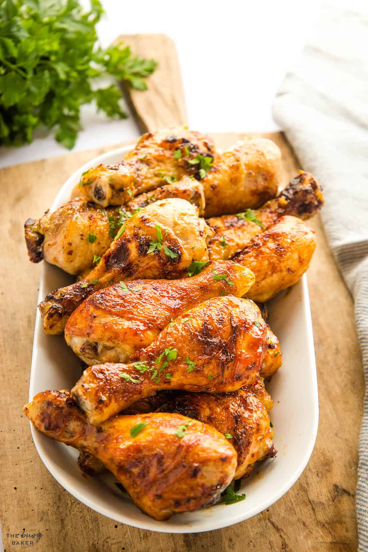 crispy chicken with bones on a white platter