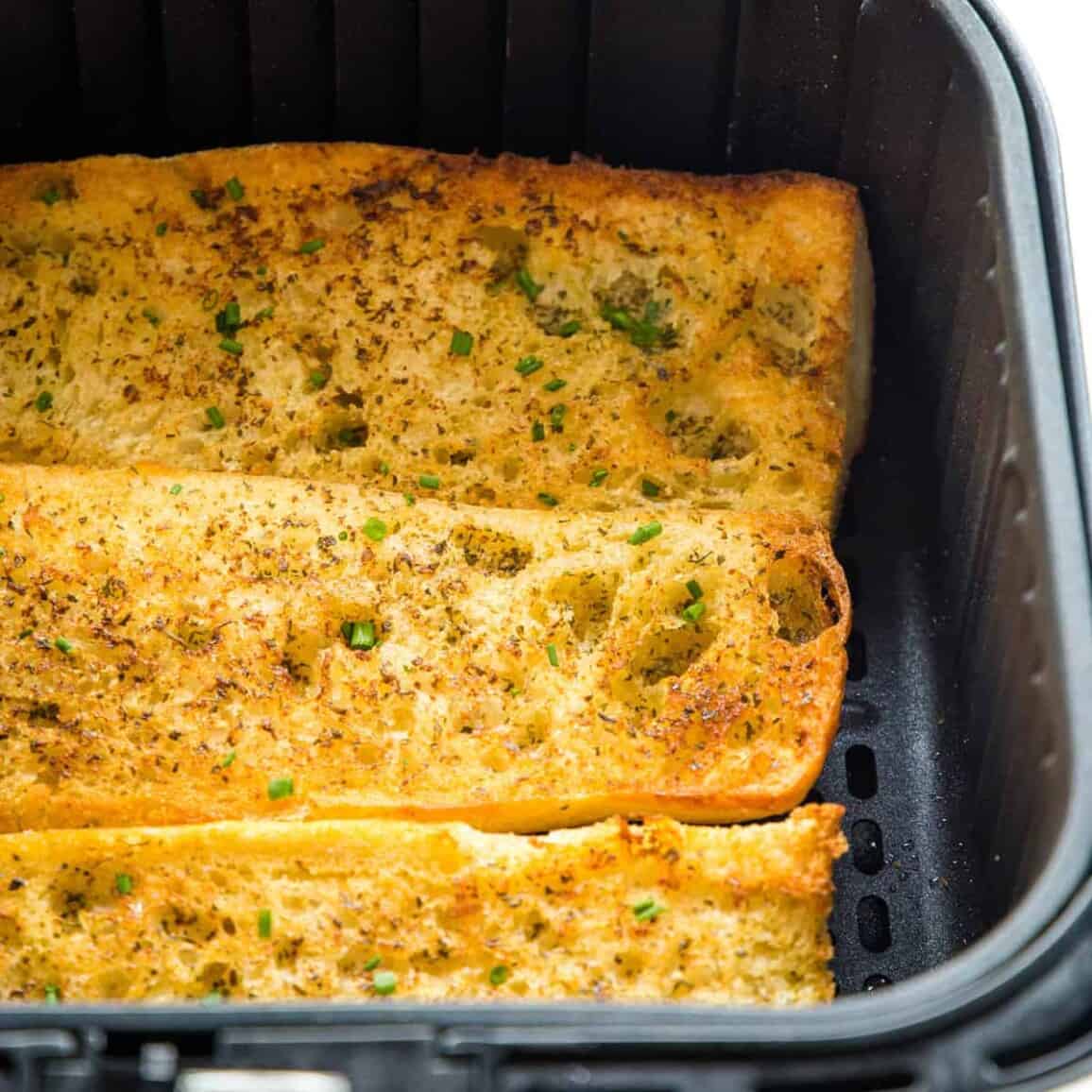 Air Fryer Garlic Bread - The Busy Baker