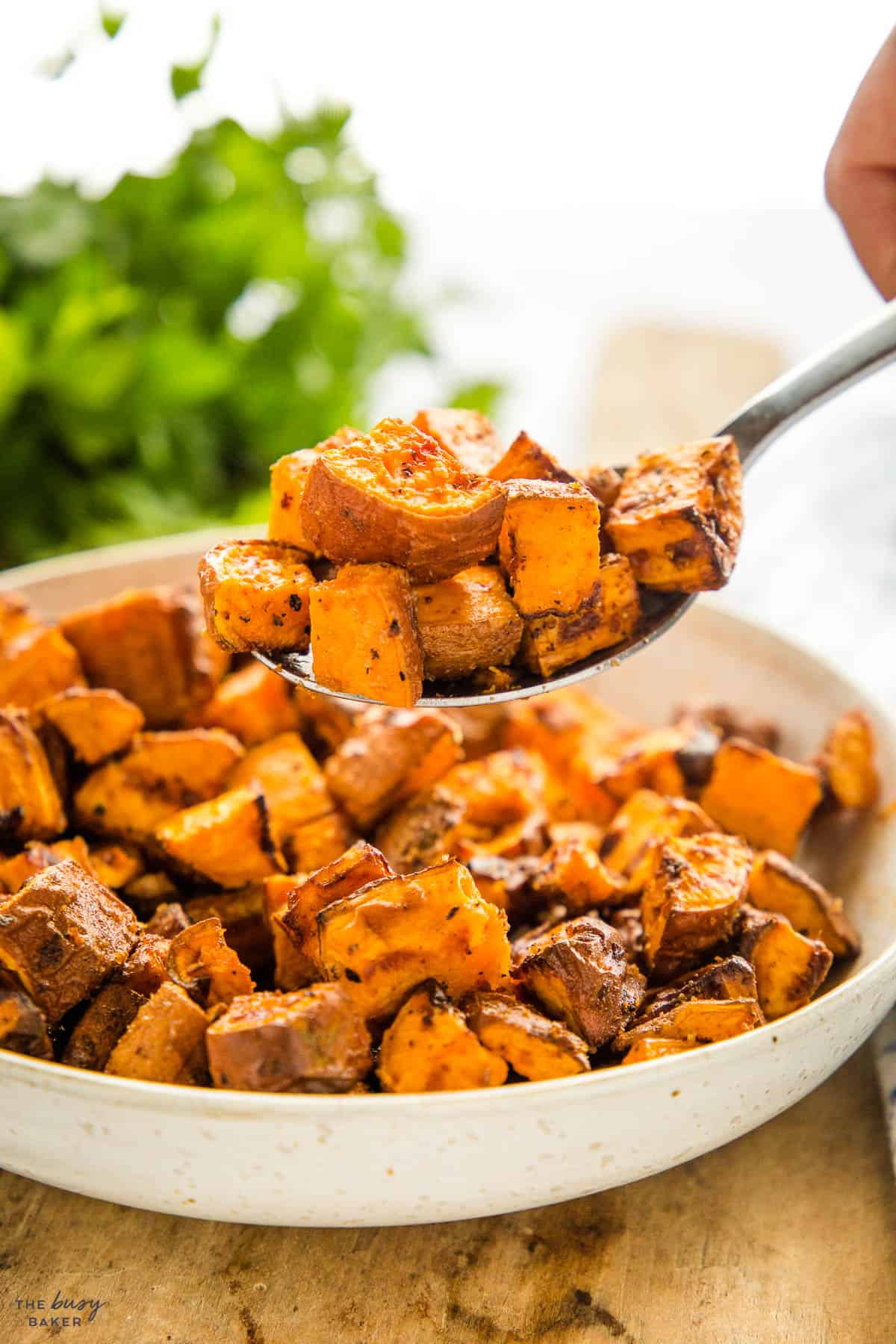 spoonful of roasted yams