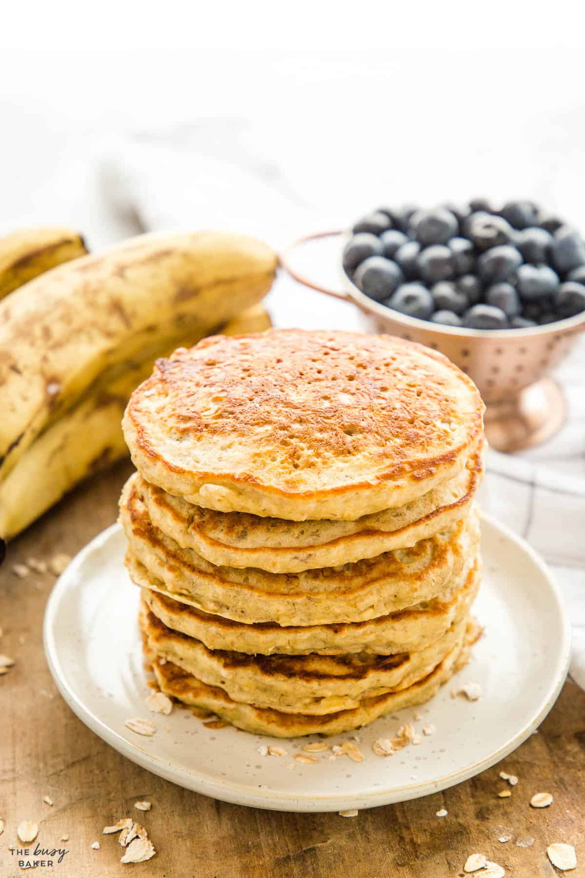 stack of oatmeal pancakes