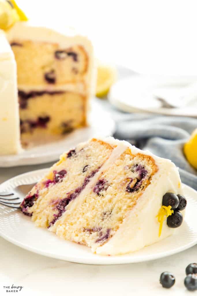 Lemon Blueberry Cake - The Busy Baker