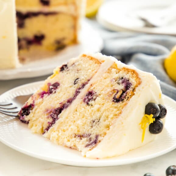 Lemon Blueberry Cake - The Busy Baker