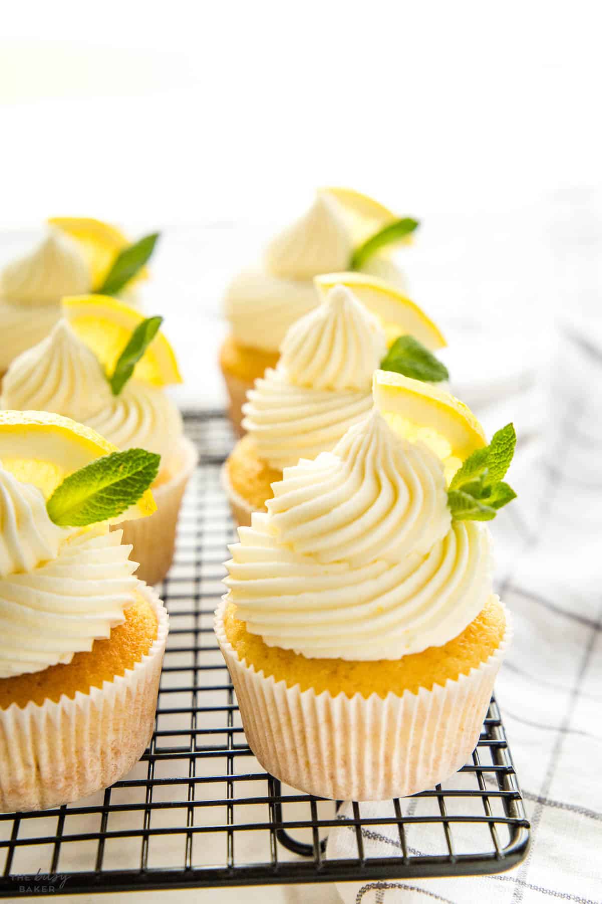 lemon cupcakes with fresh lemon