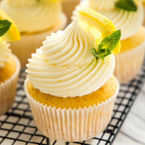 Lemon Cupcakes - The Busy Baker