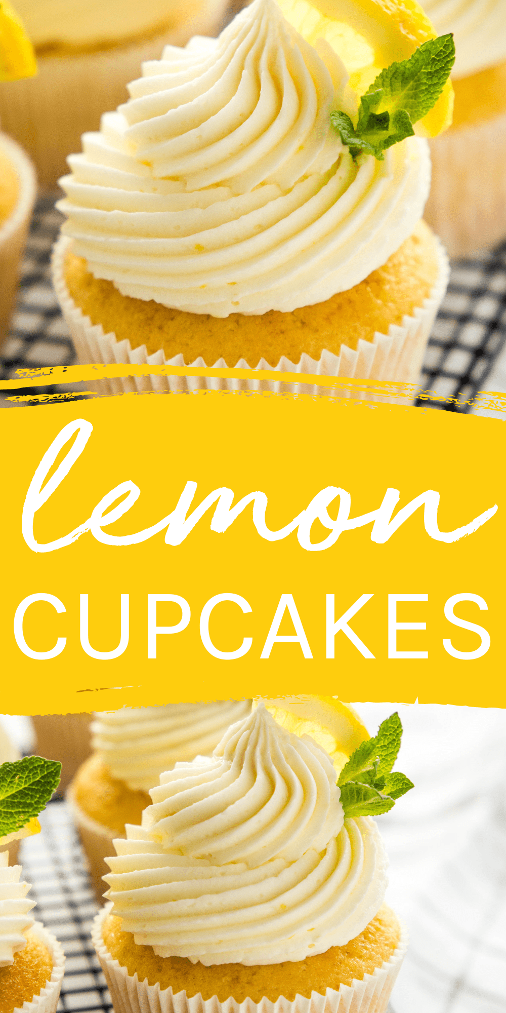 This Lemon Cupcakes Recipe is the perfect light and fresh summer dessert. A tender lemon cupcake with sweet & creamy lemon buttercream frosting. Recipe from thebusybaker.ca! #lemoncupcakes #lemoncupcakesrecipe #lemoncupcakerecipe #easylemoncake #easylemoncupcakes #lemondessert #lemon #easydessert #dessertrecipe via @busybakerblog