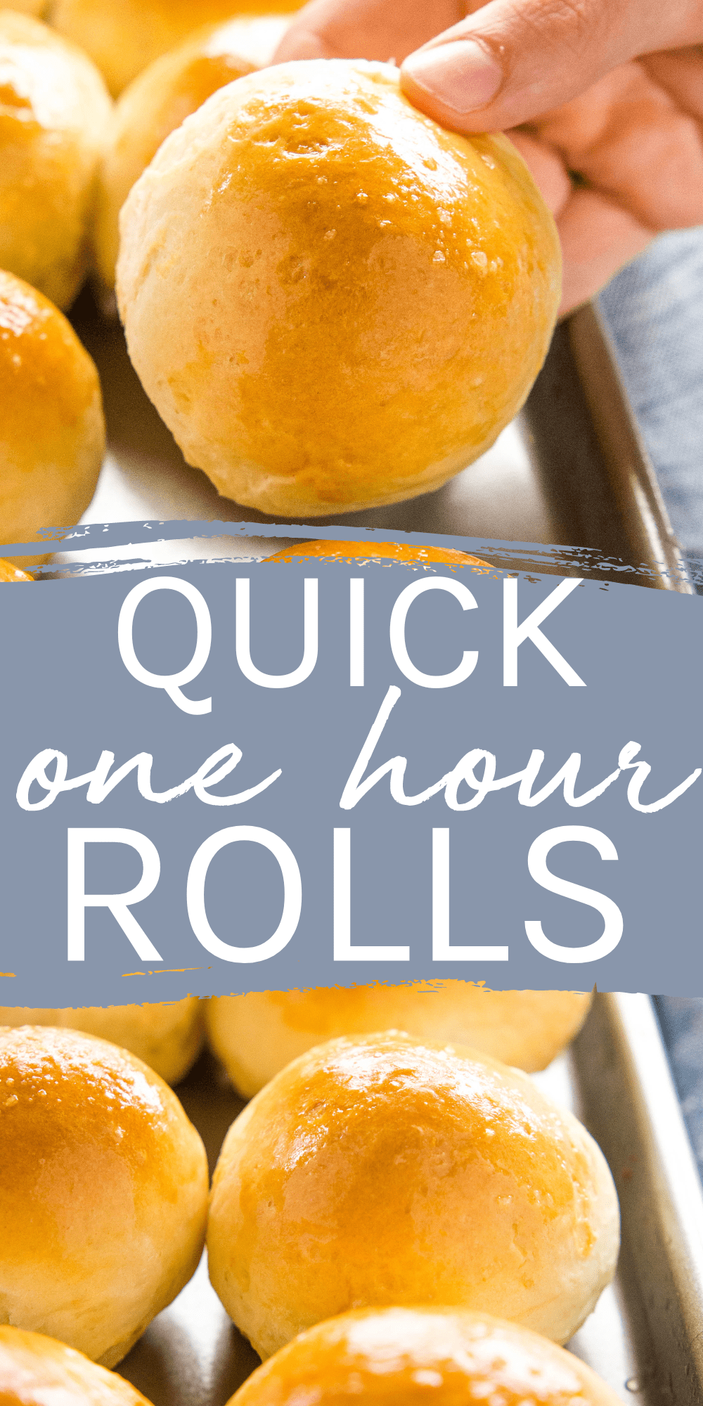 This Quick Dinner Rolls Recipe is the easiest dinner roll recipe that's ready in one hour or less. Easy pro tips and tricks for fluffy and delicious dinner rolls every single time. Recipe from thebusybaker.ca! #dinnerrolls #quickdinnerrolls #buns #holidaydinnerrolls #easybunrecipe #easyrollsrecipe #dinnerrollrecipe via @busybakerblog