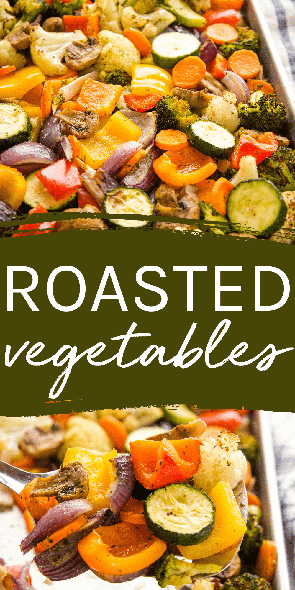 This Roasted Vegetables Recipe is the perfect healthy side dish - tender and juicy veggies with the best oven-roasted flavour. Ready in under 25 minutes! Recipe from thebusybaker.ca! #ovenroastedvegetables #roastedvegetables #veggies #sidedish #easysidedish #healthysidedish #roastedveggies #vegetarian #vegan #plantbased via @busybakerblog