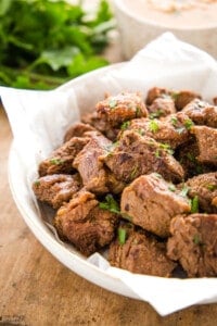 Air Fryer Steak Bites - The Busy Baker