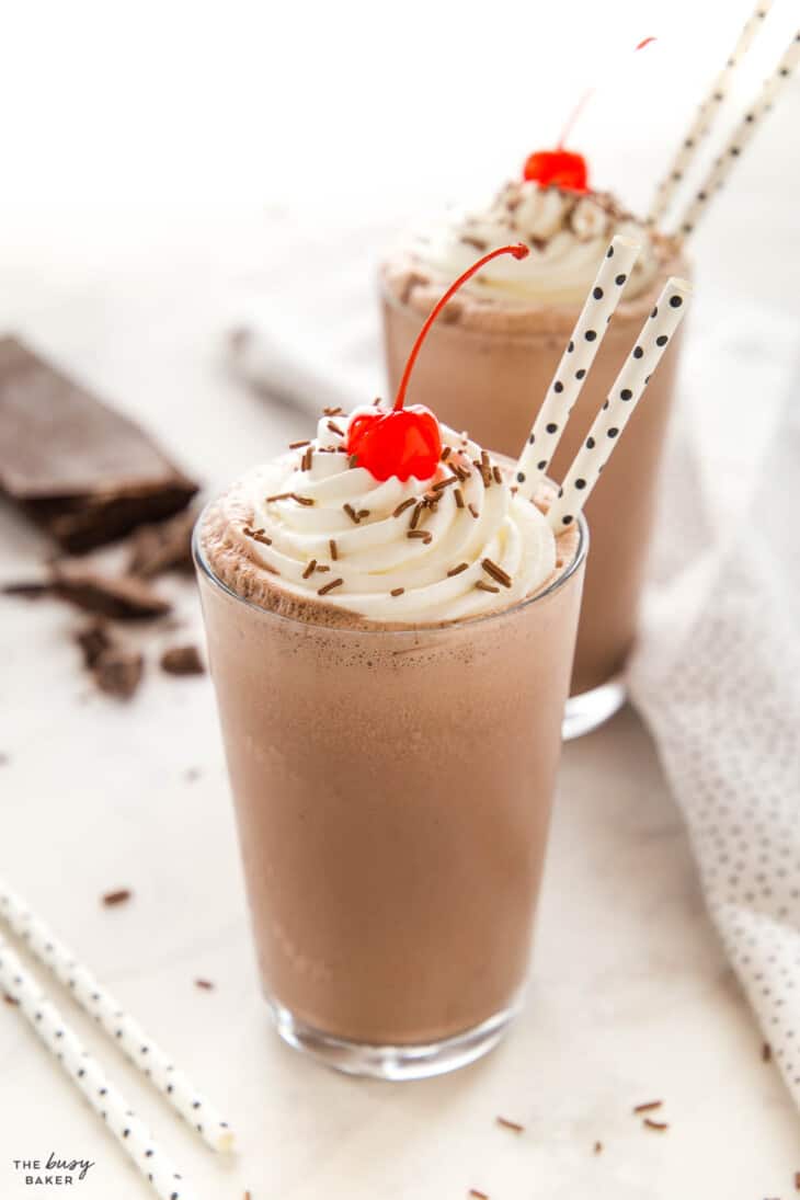 Chocolate Milkshake - The Busy Baker