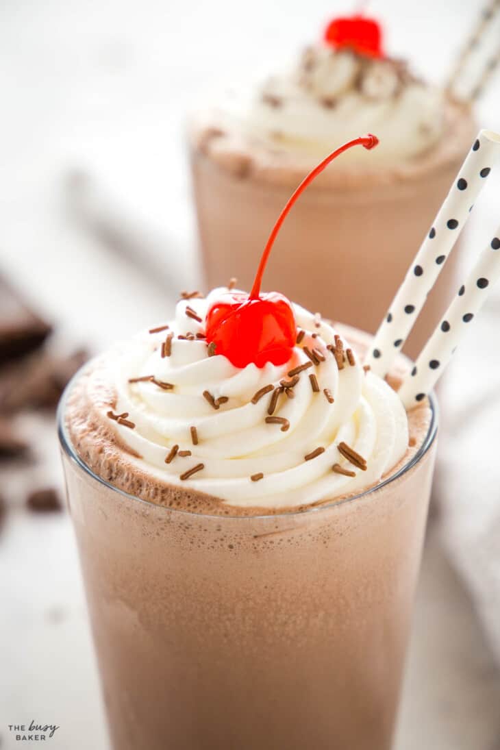 Chocolate Milkshake - The Busy Baker