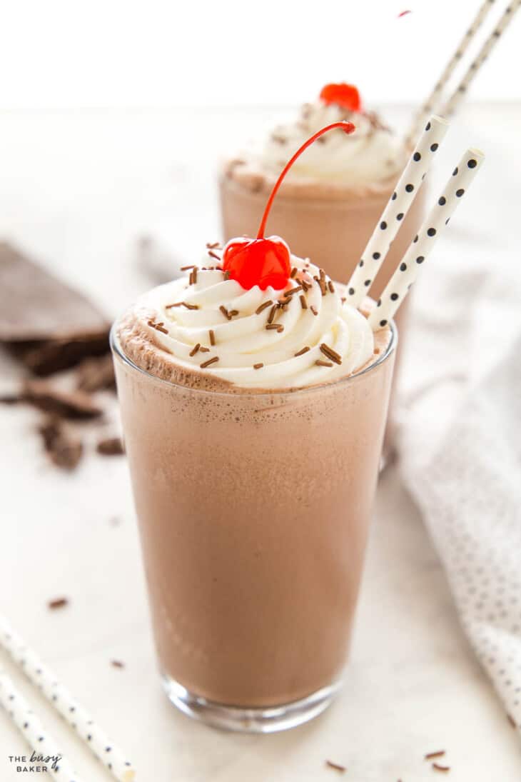 Chocolate Milkshake - The Busy Baker