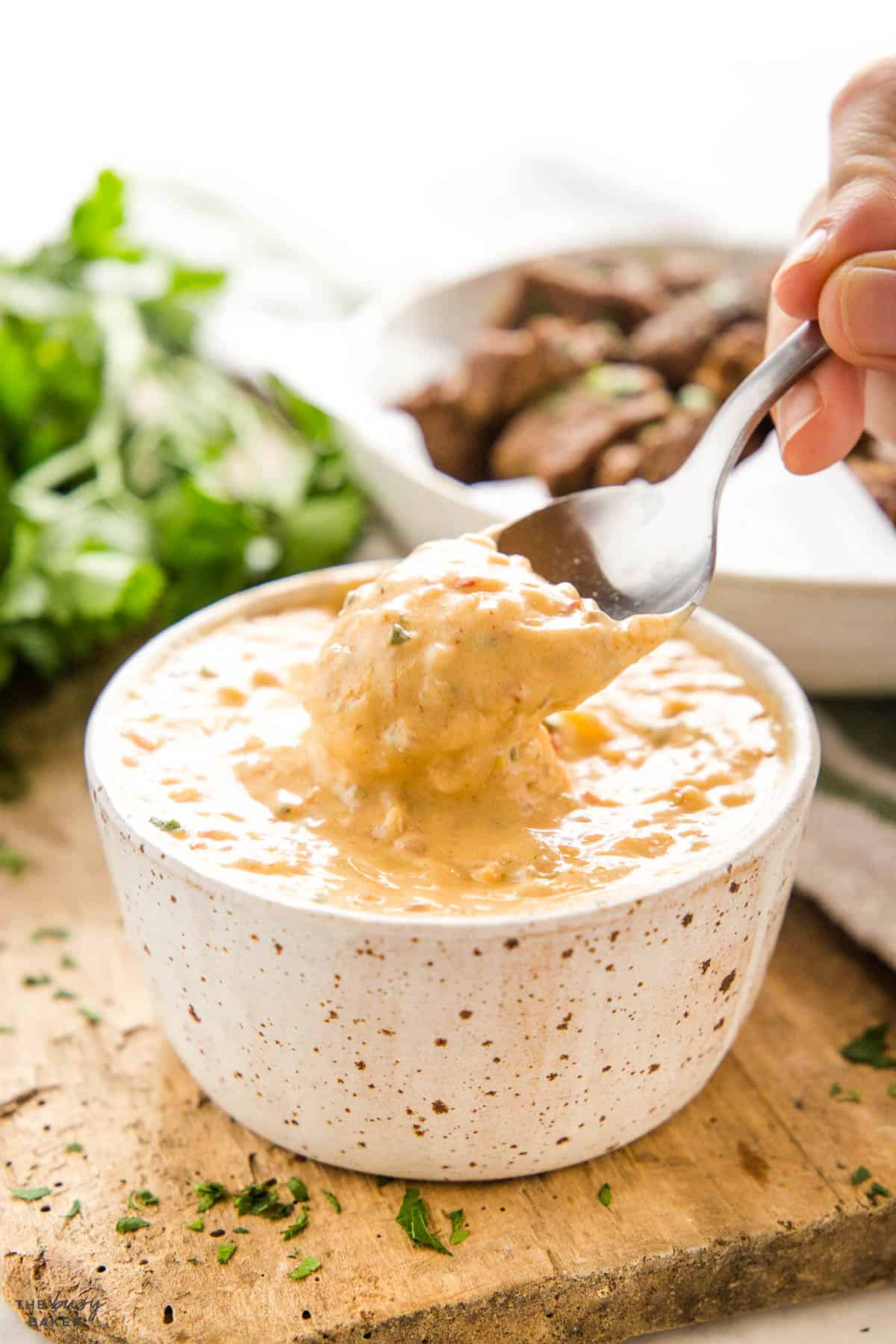 spoonful of cowboy butter sauce